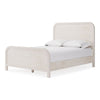 Danny King Platform Bed with Waterfall Design | Off-White Solid Wood