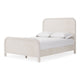 Danny King Platform Bed with Waterfall Design | Off-White Solid Wood