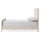 Danny King Platform Bed with Waterfall Design | Off-White Solid Wood