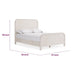 Danny King Platform Bed with Waterfall Design | Off-White Solid Wood