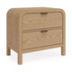 Danny Nightst& with 2 Drawers & USB Ports | Timber Meranti Wood