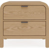 Danny Nightst& with 2 Drawers & USB Ports | Timber Meranti Wood
