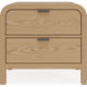 Danny Nightst& with 2 Drawers & USB Ports | Timber Meranti Wood