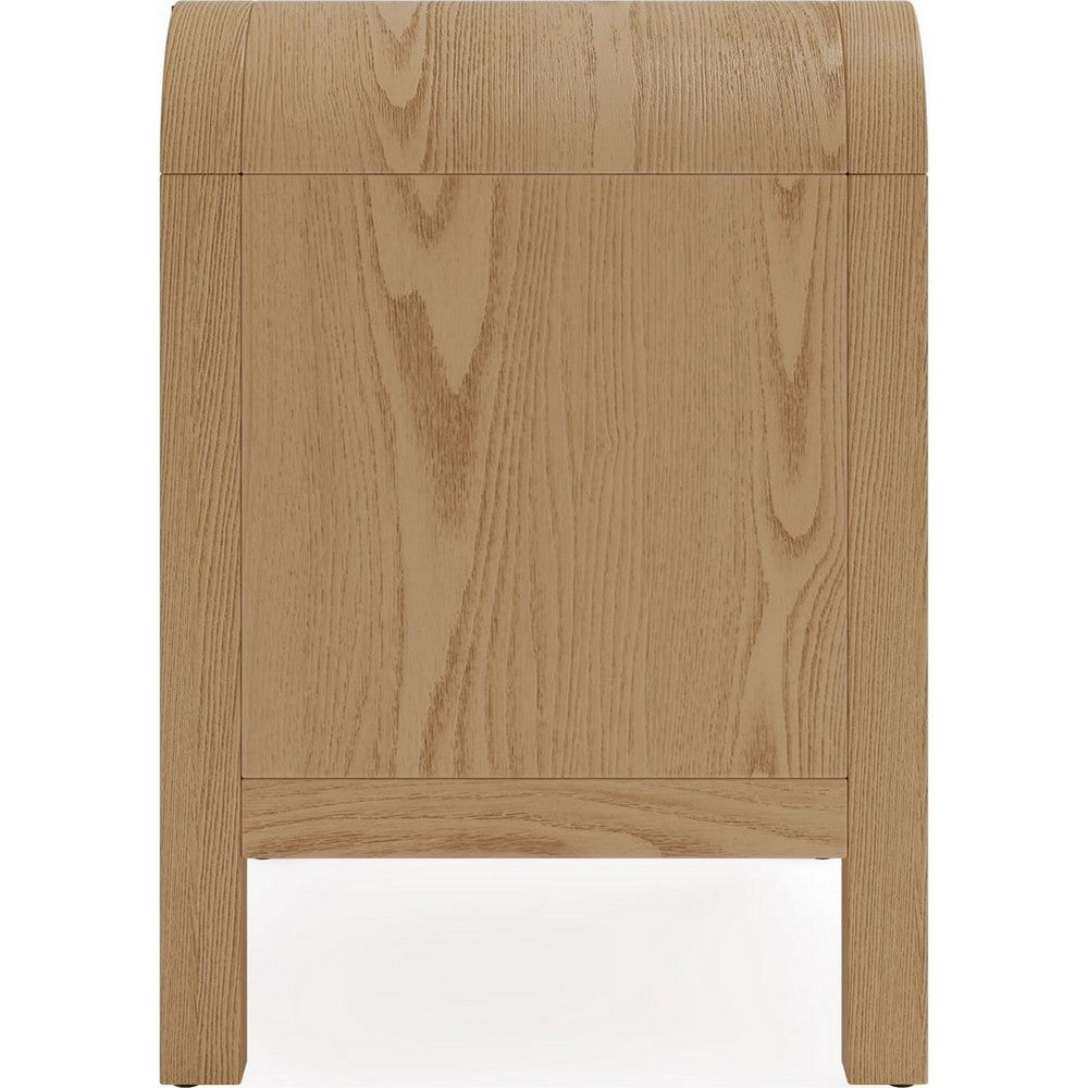 Danny Nightst& with 2 Drawers & USB Ports | Timber Meranti Wood