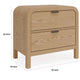 Danny Nightst& with 2 Drawers & USB Ports | Timber Meranti Wood