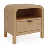Danny Nightst& | 1 Drawer & Shelf | USB Ports | Timber Meranti Wood