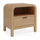 Danny Nightst& | 1 Drawer & Shelf | USB Ports | Timber Meranti Wood