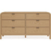 Danny 68" Wide Dresser | 6 Drawers | Black Metal | Timber Brown Wood