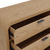 Danny 68" Wide Dresser | 6 Drawers | Black Metal | Timber Brown Wood