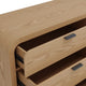 Danny 68" Wide Dresser | 6 Drawers | Black Metal | Timber Brown Wood