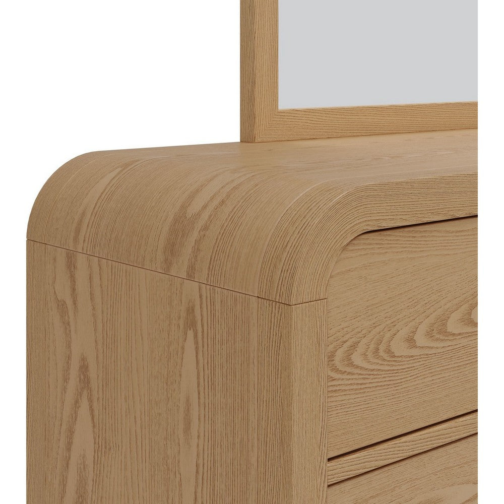 Danny 68" Wide Dresser | 6 Drawers | Black Metal | Timber Brown Wood