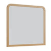 Danny Coastal Modern Wall-Dresser Mirror | Rounded Edges | Brown Wood 37x42