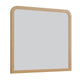 Danny Coastal Modern Wall-Dresser Mirror | Rounded Edges | Brown Wood 37x42