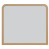 Danny Coastal Modern Wall-Dresser Mirror | Rounded Edges | Brown Wood 37x42