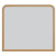 Danny Coastal Modern Wall-Dresser Mirror | Rounded Edges | Brown Wood 37x42
