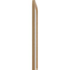 Danny Coastal Modern Wall-Dresser Mirror | Rounded Edges | Brown Wood 37x42