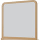 Danny Coastal Modern Wall-Dresser Mirror | Rounded Edges | Brown Wood 37x42