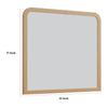 Danny Coastal Modern Wall-Dresser Mirror | Rounded Edges | Brown Wood 37x42