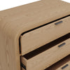 Danny Tall Dresser Chest with 5 Drawer | Black Metal | Timber Brown Wood
