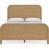 Danny Queen Platform Bed | Waterfall Design | Timber Brown Solid Wood