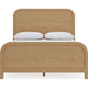 Danny Queen Platform Bed | Waterfall Design | Timber Brown Solid Wood