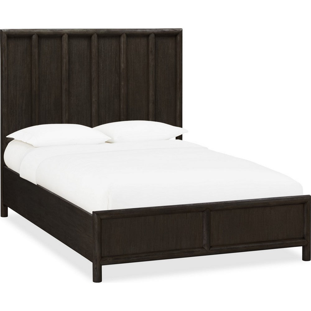 Francis Queen Bed with 2 Storage Drawers | Basalt Gray Acacia Wood