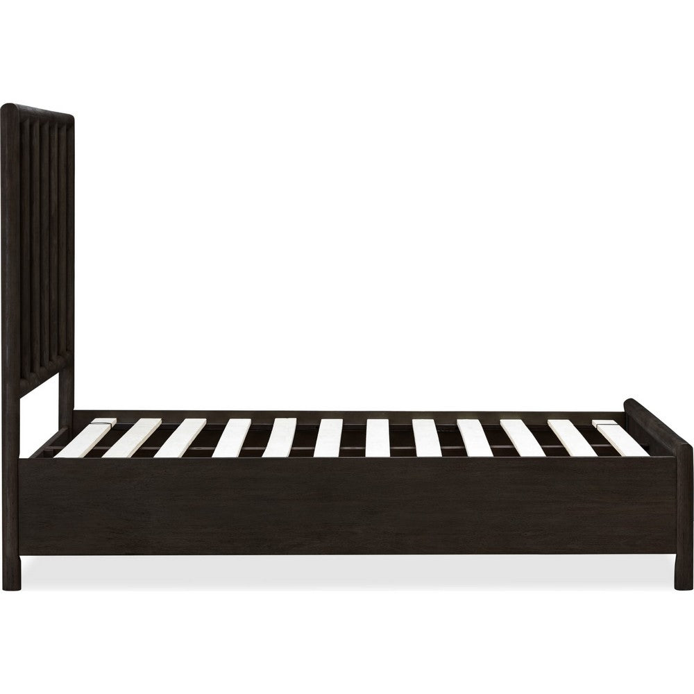 Francis Queen Bed with 2 Storage Drawers | Basalt Gray Acacia Wood