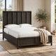 Francis Queen Bed with 2 Storage Drawers | Basalt Gray Acacia Wood