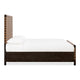 Francis King Panel Bed | Ginger Woven Faux Leather | Basalt Gray Wood