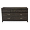 Fang 63" Wide Dresser | 7 Drawers | Sharkskin Gray Mahogany-Mindi Wood