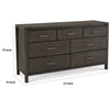 Fang 63" Wide Dresser | 7 Drawers | Sharkskin Gray Mahogany-Mindi Wood