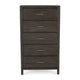 Fang Tall Dresser Chest | 5 Drawers | Sharkskin Gray Mahogany-Mindi Wood
