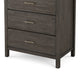 Fang Tall Dresser Chest | 5 Drawers | Sharkskin Gray Mahogany-Mindi Wood