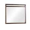 Sally Wall or Dresser Mirror with Beveled Glass | Brown Acacia Wood 42x48
