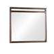 Sally Wall or Dresser Mirror with Beveled Glass | Brown Acacia Wood 42x48