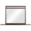 Sally Wall or Dresser Mirror with Beveled Glass | Brown Acacia Wood 42x48