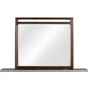 Sally Wall or Dresser Mirror with Beveled Glass | Brown Acacia Wood 42x48