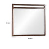 Sally Wall or Dresser Mirror with Beveled Glass | Brown Acacia Wood 42x48