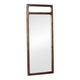 Sally Floor Mirror with Beveled Glass | Rounded Edge | Brown Acacia Wood 28x66