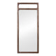 Sally Floor Mirror with Beveled Glass | Rounded Edge | Brown Acacia Wood 28x66