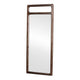 Sally Floor Mirror with Beveled Glass | Rounded Edge | Brown Acacia Wood 28x66