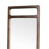 Sally Floor Mirror with Beveled Glass | Rounded Edge | Brown Acacia Wood 28x66