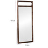 Sally Floor Mirror with Beveled Glass | Rounded Edge | Brown Acacia Wood 28x66