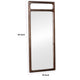 Sally Floor Mirror with Beveled Glass | Rounded Edge | Brown Acacia Wood 28x66