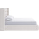 Orion King Platform Bed with Wingback Headboard | Ivory Boucle Fabric