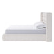 Orion King Platform Bed with Wingback Headboard | Ivory Boucle Fabric