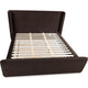Betty Upholstered Queen Platform Bed | Wingback Headboard | Brown Velvet