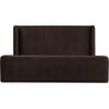 Betty Upholstered Queen Platform Bed | Wingback Headboard | Brown Velvet