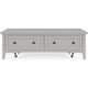 Gemma Coffee Table with 2 Drawers & Casters | Gray Mahogany Wood 55"