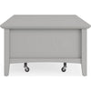 Gemma Coffee Table with 2 Drawers & Casters | Gray Mahogany Wood 55"